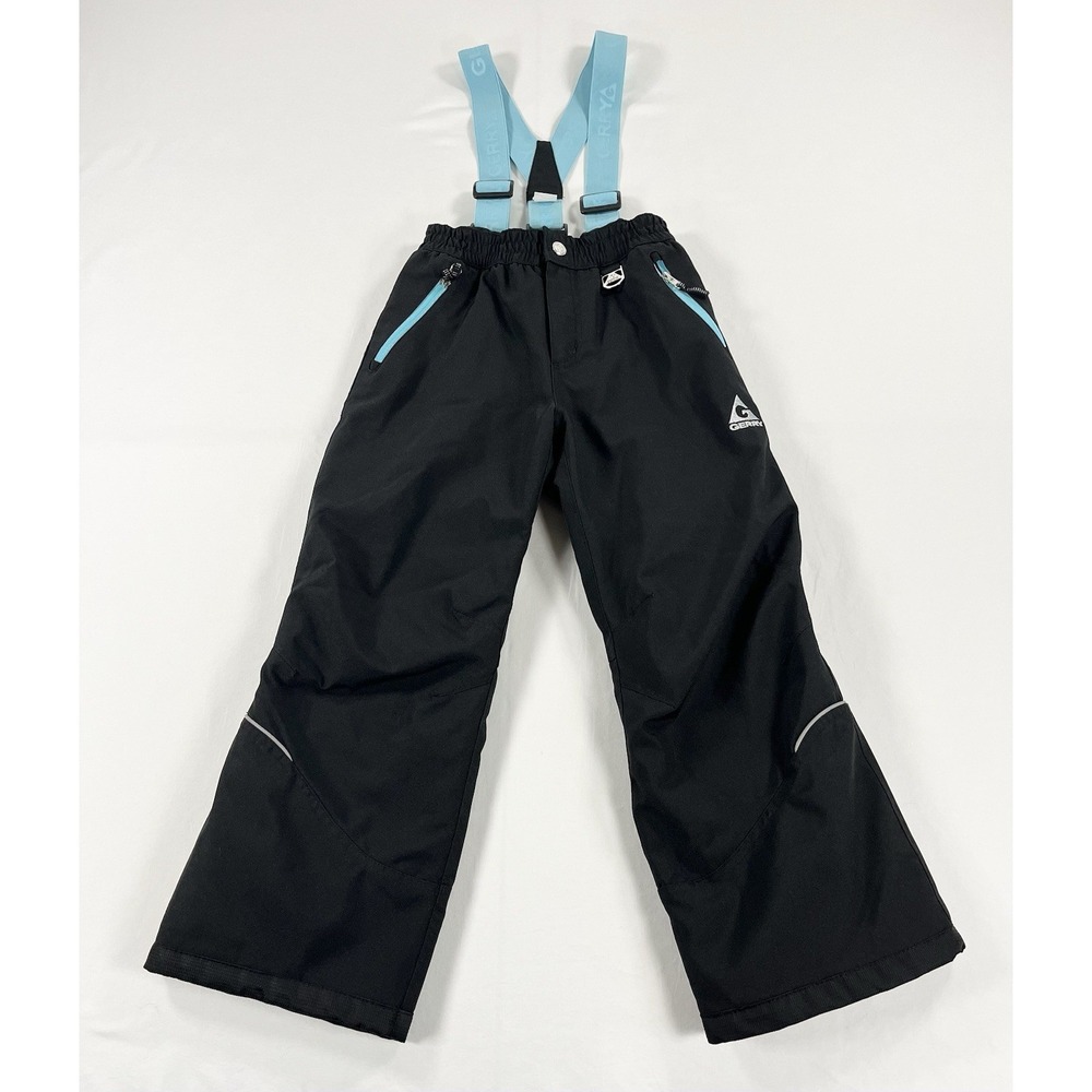 Gerry Youth S 7/8 Black Snow Ski Pants w/Suspenders Thermal Lined Performance